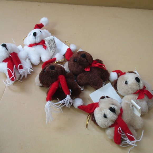 *Stuffed Mini Teddy Bear Tree Decor Ornaments - Picture 2 of 6